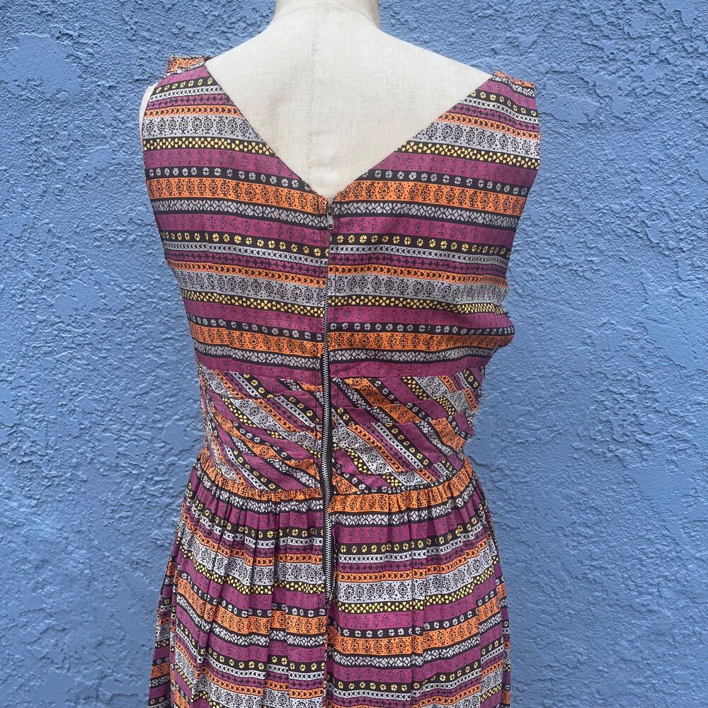 Vintage 1950s Dress Size Medium Pyroke Mid Century Casual Fit and Flare - Picture 5 of 7